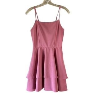 Pink Spaghetti Strap Top Bow Back Altard State Mini Dress Small Hoco Formal